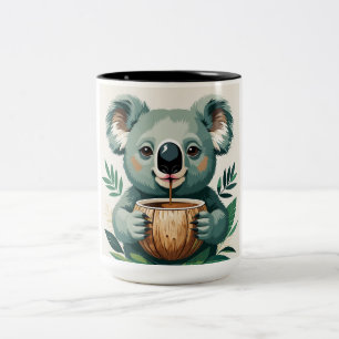 Taza Bicolor Koala bebe café Mug