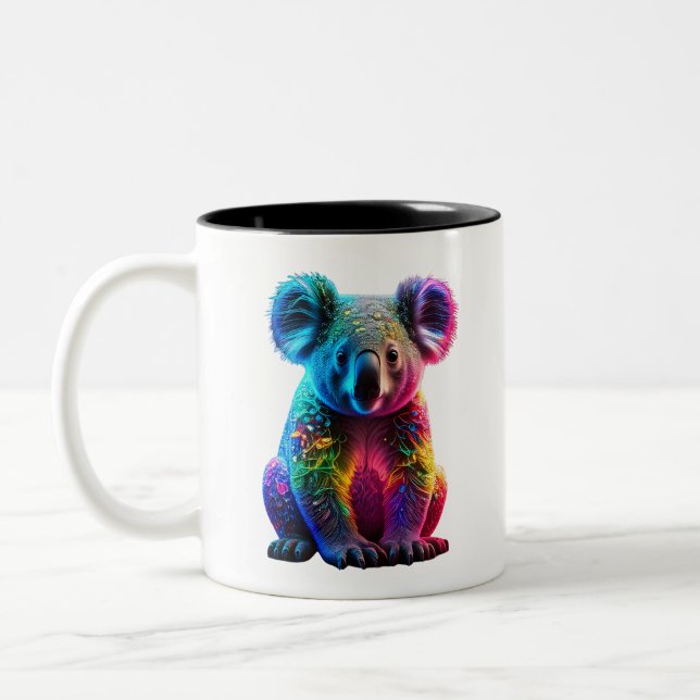 Taza Bicolor Koala brillante radiante (Izquierda)
