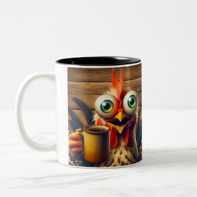 Taza Bicolor Koffein Junkie Huhn (Izquierda)