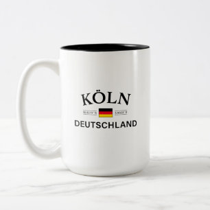 Taza Bicolor Koln (Colonia) Coordenadas Deutschland Alemán