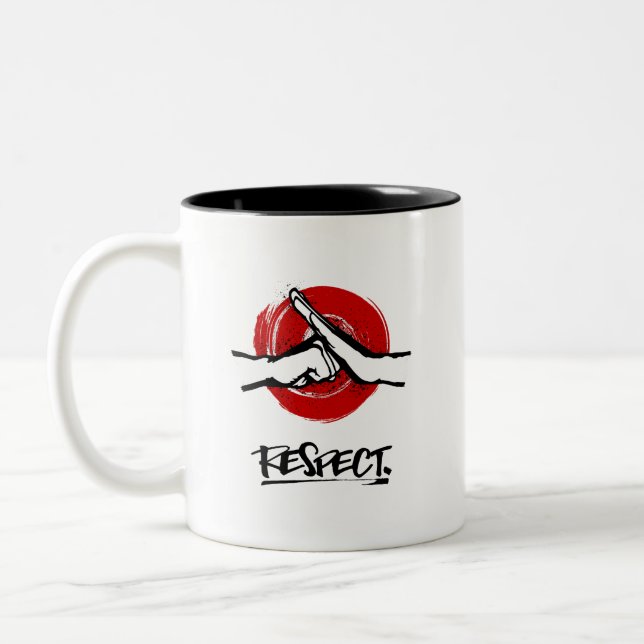 Taza Bicolor Kung Fu - Artes marciales - Respeto (Izquierda)