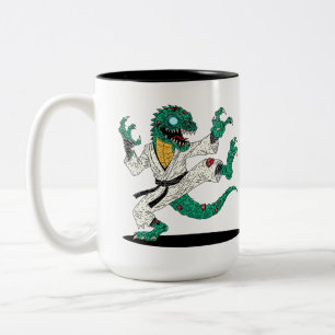 Taza Bicolor Kung Fu Lizard Zombie