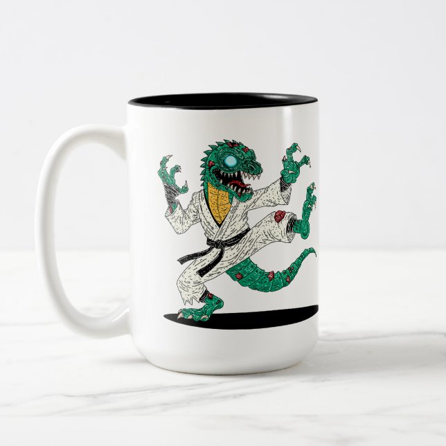 Taza Bicolor Kung Fu Lizard Zombie (Izquierda)
