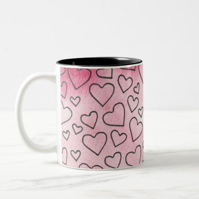 Taza Bicolor L.O.V.E. sobre café Mug (Izquierda)