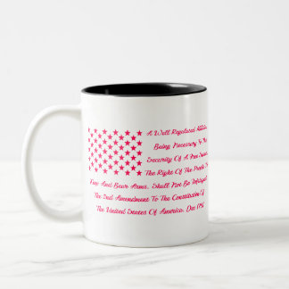 Taza Bicolor La 2ª enmienda de la bandera estadounidense #USAPa