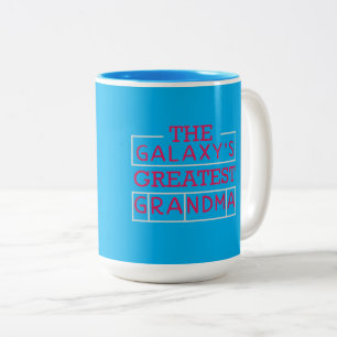 Taza Bicolor La Abuela Más Grande de la Galaxia Tipografía Azul
