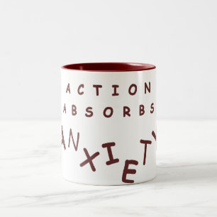 Taza Bicolor La acción absorbe ansiedad