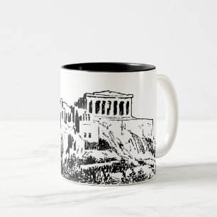 Taza Bicolor La acrópolis de Atenas, Grecia