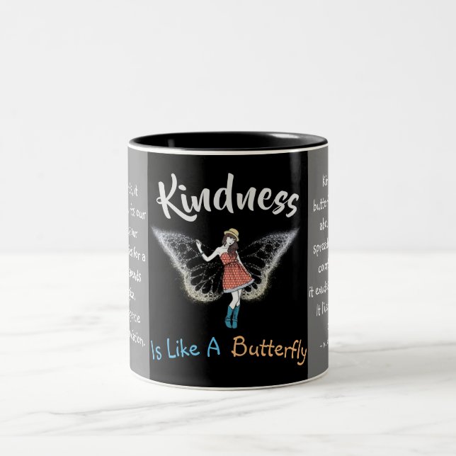 Taza Bicolor La Amabilidad Es Como Un Café Mariposa (Centro)