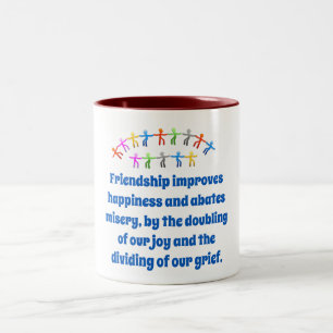 Taza Bicolor La Amistad Consiste En El Olvido - El Quo De La Am