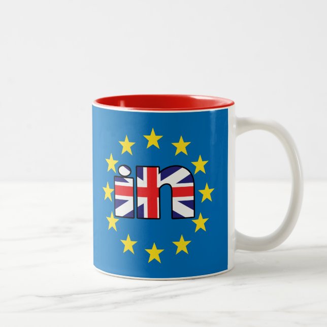 Taza Bicolor La bandera BRITÁNICA de StrongerIn del referéndum (Derecha)