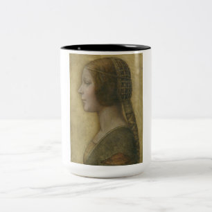 Taza Bicolor La bella princesa (de Leonardo da Vinci)