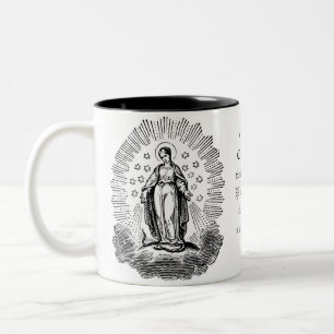Taza Bicolor La bendición católica de la Virgen María Oraci
