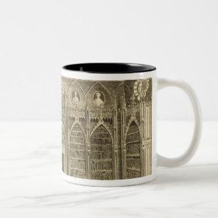 Taza Bicolor La biblioteca, grabada por Godfrey, de 'Descriptio