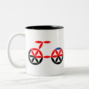 Taza Bicolor La Bicicleta De La Vida - Formas Sagradas.