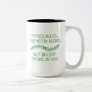 Taza Bicolor La Biología Crece Sobre Ti