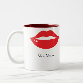 Taza Bicolor La bruja de la novia en los labios rojos