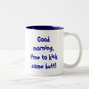 Taza Bicolor ¡La buena mañana, hora de golpear alguno con el