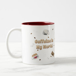 Taza Bicolor La cafeína es mi mundo