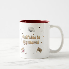 Taza Bicolor La cafeína es mi mundo