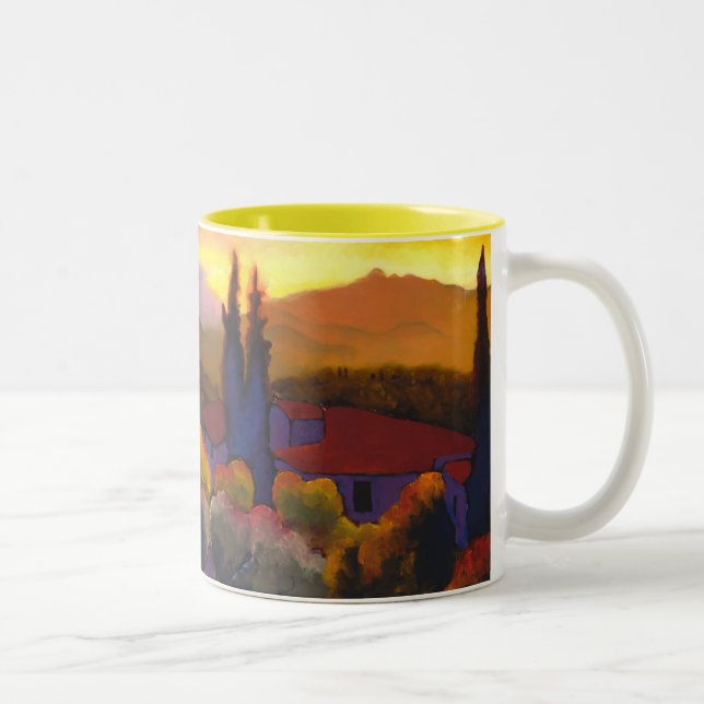 Taza Bicolor La casa cuida puesta del sol (Derecha)