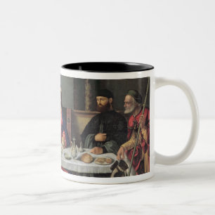Taza Bicolor La cena en Emmaus (aceite en el panel)