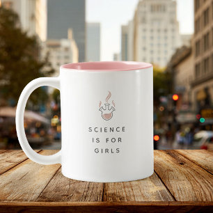 Taza Bicolor La ciencia es para Chicas Guay Trendy y moderna Ru
