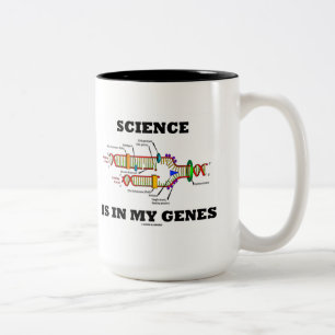 Taza Bicolor La Ciencia Está En Mis Genes La Replicación De ADN