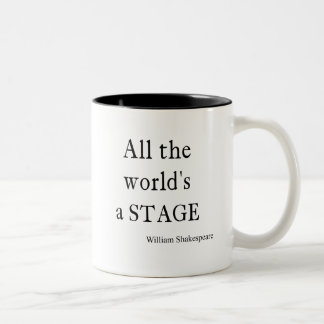Taza Bicolor La cita de Shakespeare todo el mundo es citas de