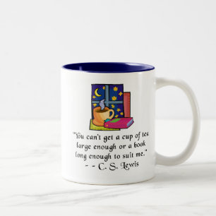 Taza Bicolor La cita del té y de los libros w Dos-entonó la