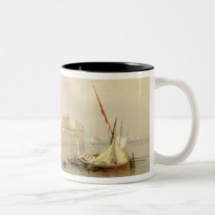 Taza Bicolor La ciudadela de Sidon, el 28 de abril de 1839,