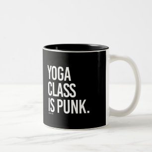 Taza Bicolor La clase de la yoga es - aptitud de la yoga -
