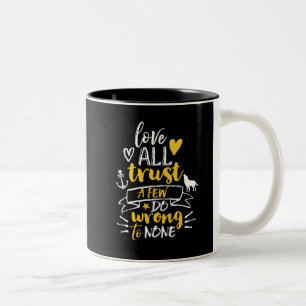 Taza Bicolor La confianza inspiradora del amor de la cita de la
