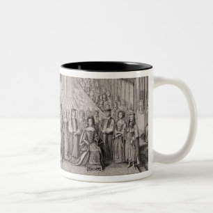 Taza Bicolor La coronación de rey James II (1633-1701) y hola