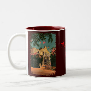 Taza Bicolor La cosecha de café de Texas