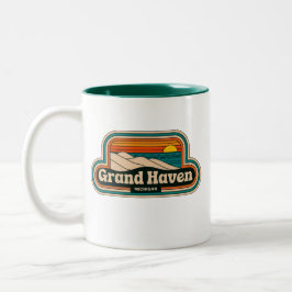 Taza Bicolor La cosecha de Grand Haven 70 Retro Michigan