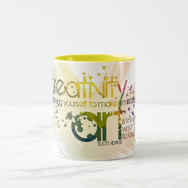 Taza Bicolor la creatividad se está permitiendo que incurriera (Centro)