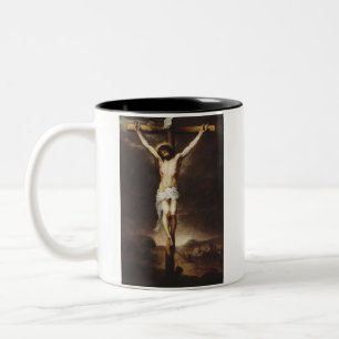 Taza Bicolor La Crucifixión por Bartolome Esteban Murillo