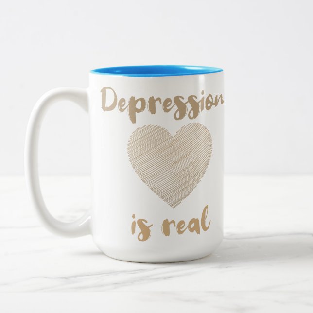 Taza Bicolor La depresión es real (Izquierda)