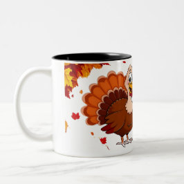 Taza Bicolor La divertida y graciosa fiesta de gracias a Turquí