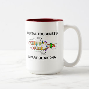 Taza Bicolor La dureza mental es parte de mi DNA