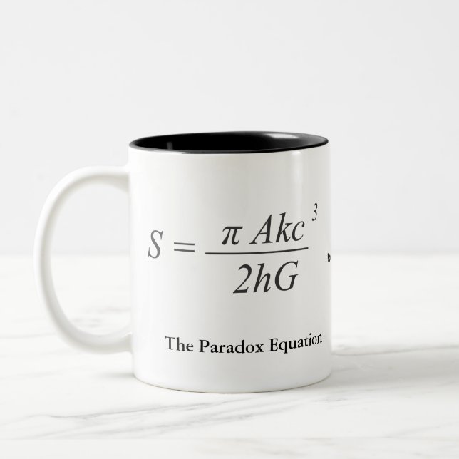 Taza Bicolor La ecuación de la paradoja (Izquierda)