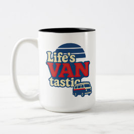 Taza Bicolor La edición azul del VANtastic Red Cream de la vida
