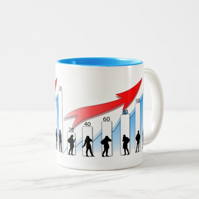 Taza Bicolor La elegante silueta de una líder empresarial (Anverso derecho)