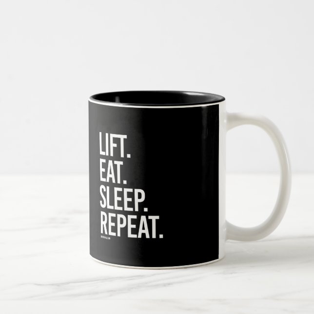 Taza Bicolor La elevación come la repetición del sueño -   (Derecha)