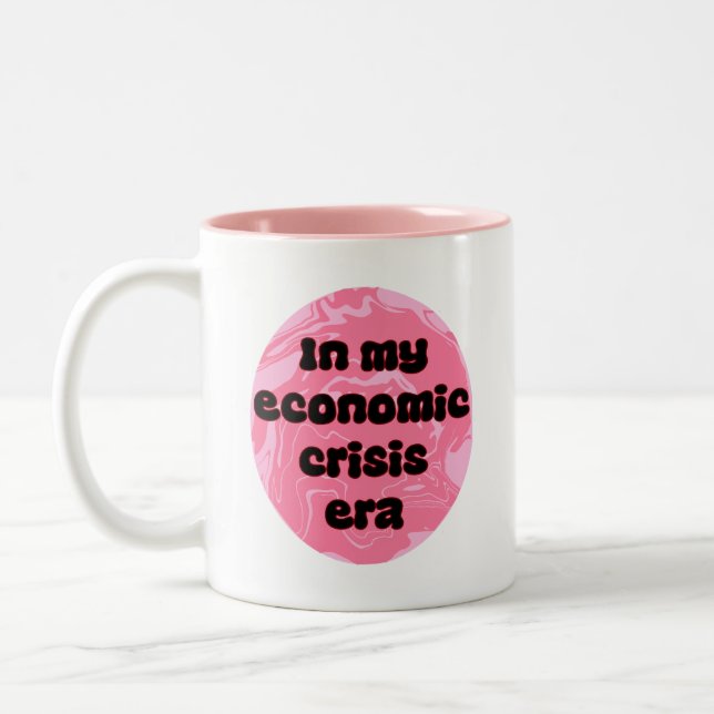 Taza Bicolor La era de la crisis económica - divertida (Izquierda)