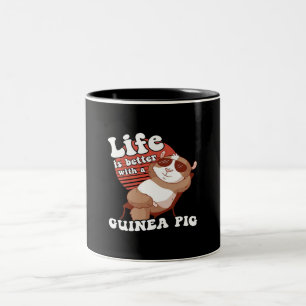 Taza Bicolor La escalofriante vida de cerdo de Guinea es mejor