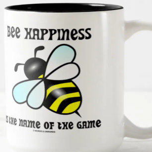 Taza Bicolor La Felicidad De Las Abejas Es El Nombre Del Juego 