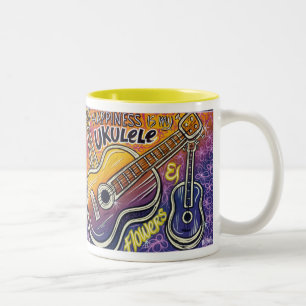 Taza Bicolor La felicidad es café