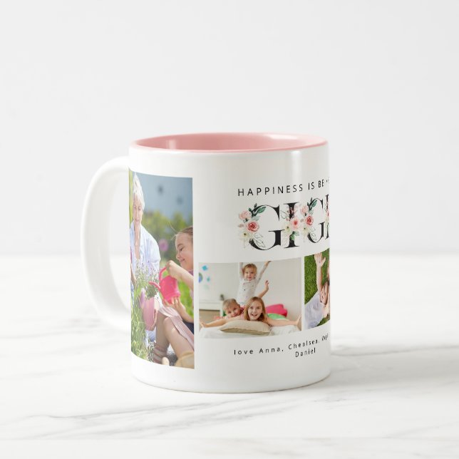 Taza Bicolor La felicidad es estar siendo una foto-foto de Gigi (Anverso izquierdo)
